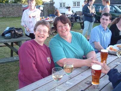 Bellringers, Left to right Karen Dickenson and Rachael Dyson